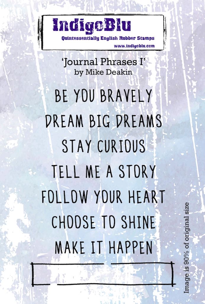 Journal Phrases I A6 Red Rubber Stamp